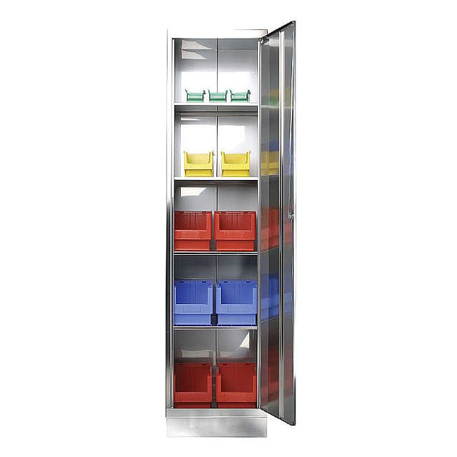 Edelstahlschrank mit Flügeltüren