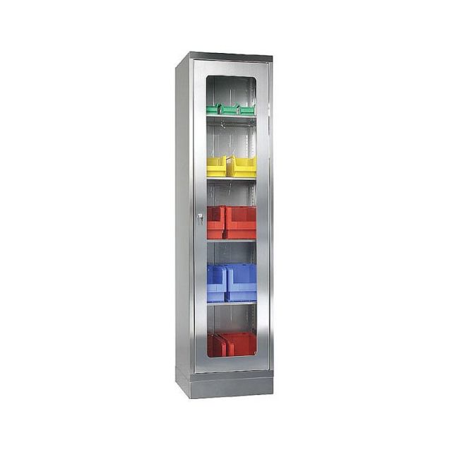 Edelstahl-Vitrinenschrank