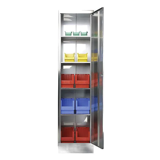 Edelstahlschrank mit Flügeltüren
