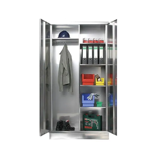 Edelstahlschrank mit Flügeltüren