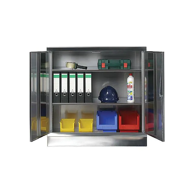Edelstahlschrank mit Flügeltüren