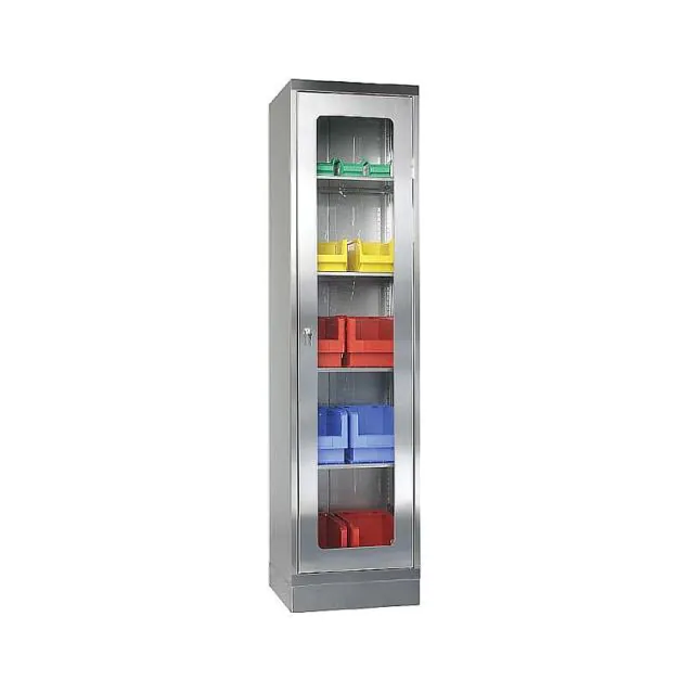 Edelstahl-Vitrinenschrank