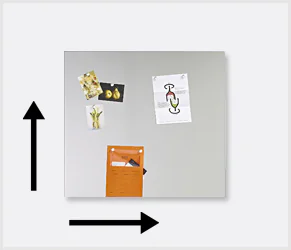 Edelstahl Magnettafel Konfigurator